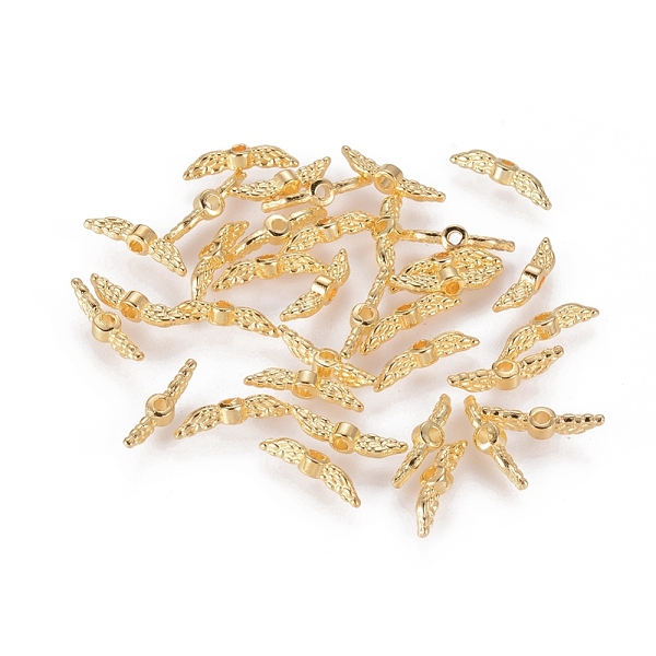 

PandaHall Tibetan Style Alloy Beads, Angel Wing, Golden, Lead Free & Cadmium Free & Nickel Free, 12x3x3mm, Hole: 1.5mm Alloy Wing