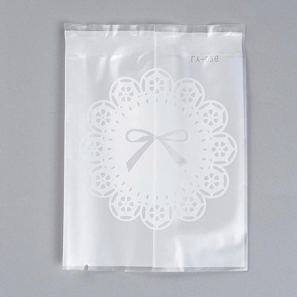 

PandaHall Frosted Cookie Candy Bread Packaging Bags, White, 11.5x9cm, Unilateral Thickness: 0.045mm, about 45~50pcs/bag Plastic Bowknot...
