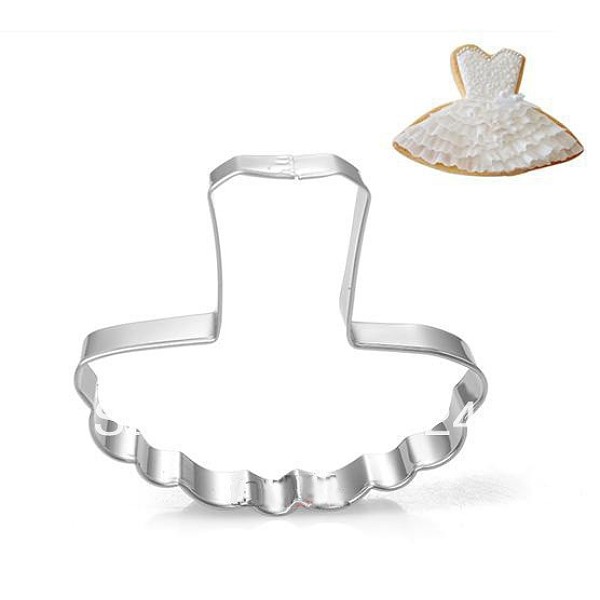 PandaHall 304 Stainless Steel Cookie Cutters, Cookies Moulds, DIY Biscuit Baking Tool, Dress, Stainless Steel Color, 55x72mm 304 Stainless...