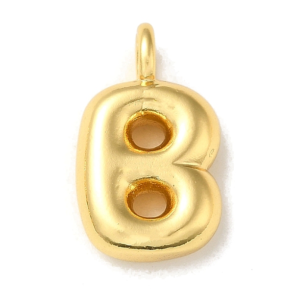

PandaHall Brass Pendants, Real 18K Gold Plated, Letter B, 19x11x5.5mm, Hole: 3.3mm Brass Letter B