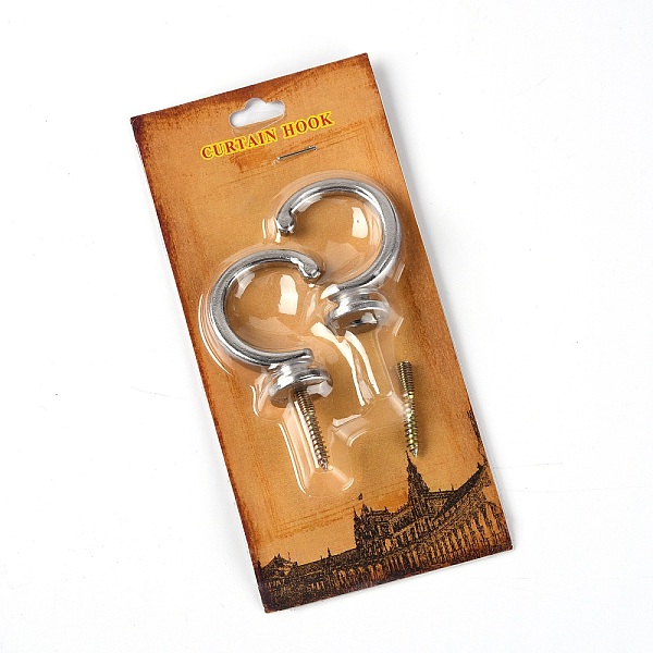 

PandaHall Zinc Alloy Hook Hanger, C-shaped, Platinum, 74.5x37x20mm, 2pcs/set Alloy