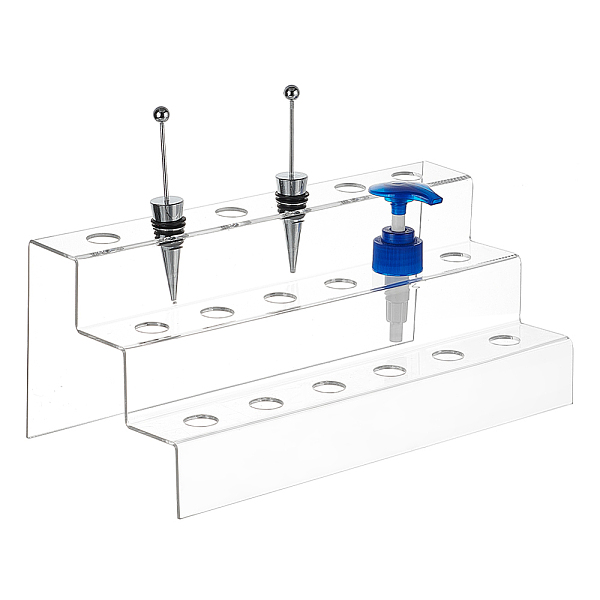 

PandaHall 18-Hole 3-Tier Wine Bottle Stopper Display, 4.84x11.89x5.71 Inch Clear Acrylic Wine Bottle Stopper Display Stairs Inner...