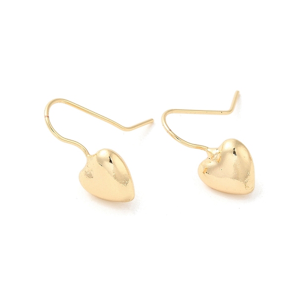 

PandaHall Brass Studs Earrings, Heart, Real 14K Gold Filled, 20.5x9.5mm Brass Heart