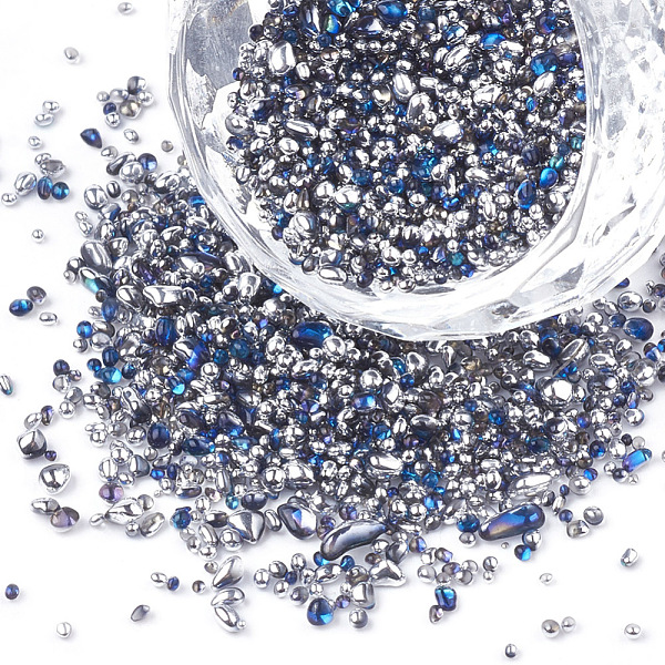 

PandaHall Plated Glass Seed Beads, For Nail Art Decoration Accessories, No Hole/Undrilled, Chip, Dodger Blue, 1.5~5x1.5~2x1.5~2mm, about...
