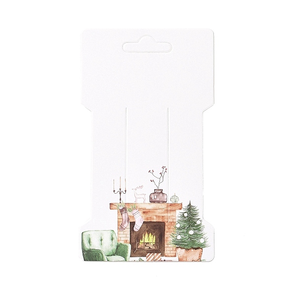 PandaHall Christmas Paper Hair Clip Display Cards, Hair Bow Holder Cards, Hair Accessories Supplies, Tree, 11.5x6.6x0.03cm, Hole: 24.5x8.5mm...