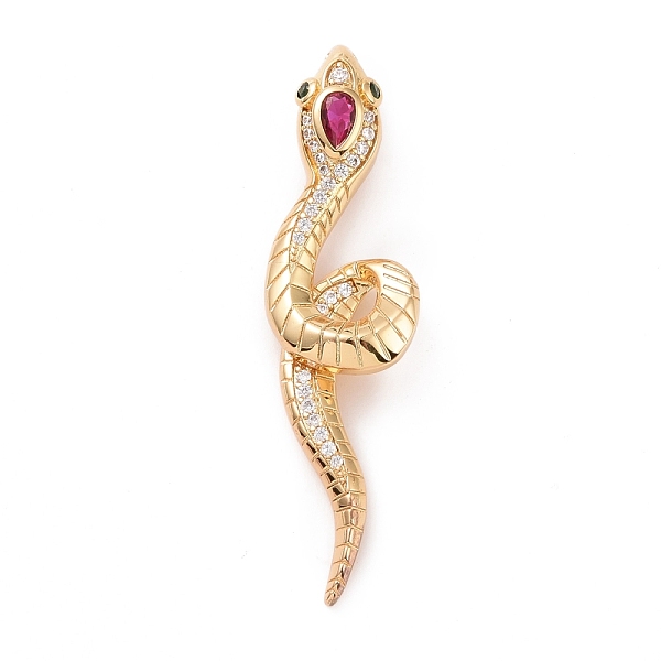

PandaHall Rack Plating Brass Micro Pave Cubic Zirconia Pendants, Long-Lasting Plated, Cadmium Free & Lead Free, Snake, Real 18K Gold Plated...
