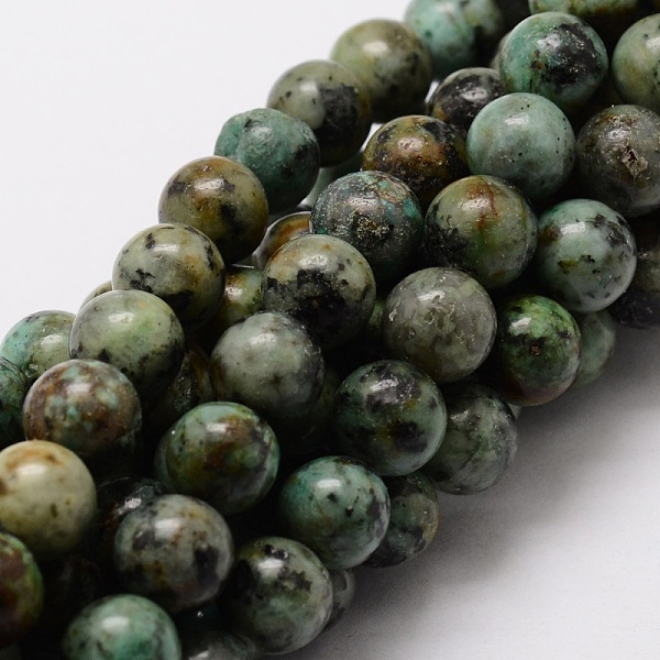 

PandaHall Natural African Turquoise(Jasper) Round Beads Strands, 8mm, Hole: 1mm, about 48pcs/strand, 15.7 inch African Turquoise(Jasper)...
