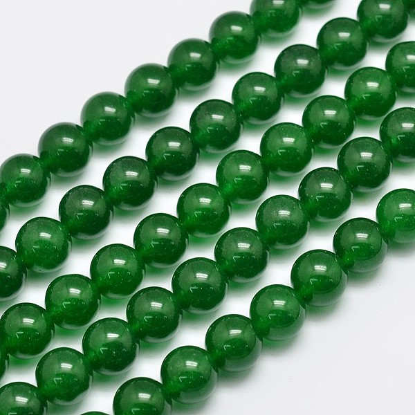 

PandaHall Natural & Dyed Malaysia Jade Bead Strands, Round, Green, 10mm, Hole: 1.0mm, about 38pcs/strand, 15 inch Malaysia Jade Round Green