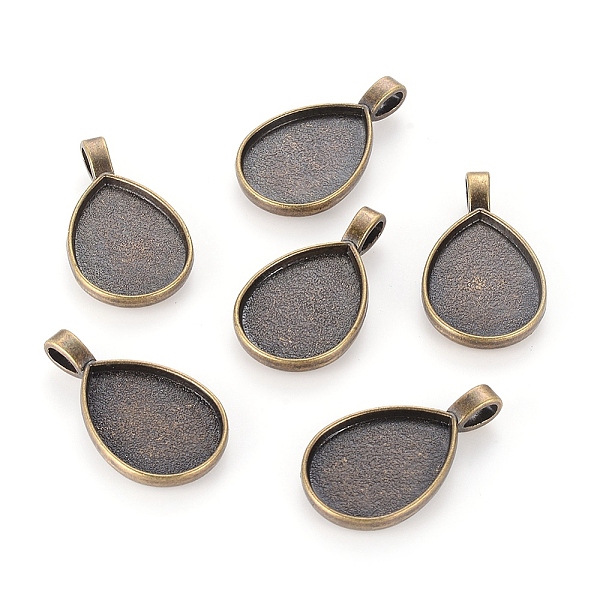 

PandaHall Tibetan Style Zinc Alloy Pendant Cabochon Settings, Plain Edge Bezel Cups, teardrop, Cadmium Free & Nickel Free & Lead Free...