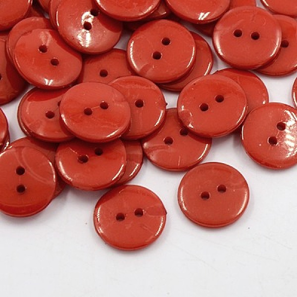 

PandaHall Acrylic Sewing Buttons, Plastic Buttons for Costume Design, 2-Hole, Dyed, Flat Round, Dark Red, 15x2mm, Hole: 1mm Acrylic Flat...