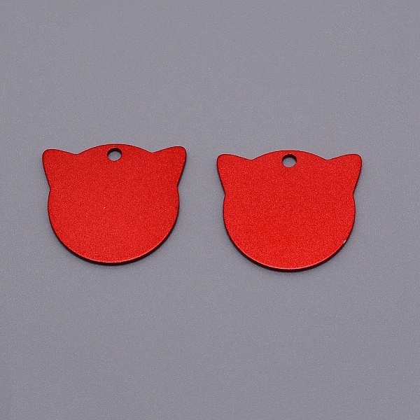 

PandaHall Aluminum Blank Pendants, Cat, Red, 28x31x1.5mm, Hole: 3mm Aluminum Cat Shape Red