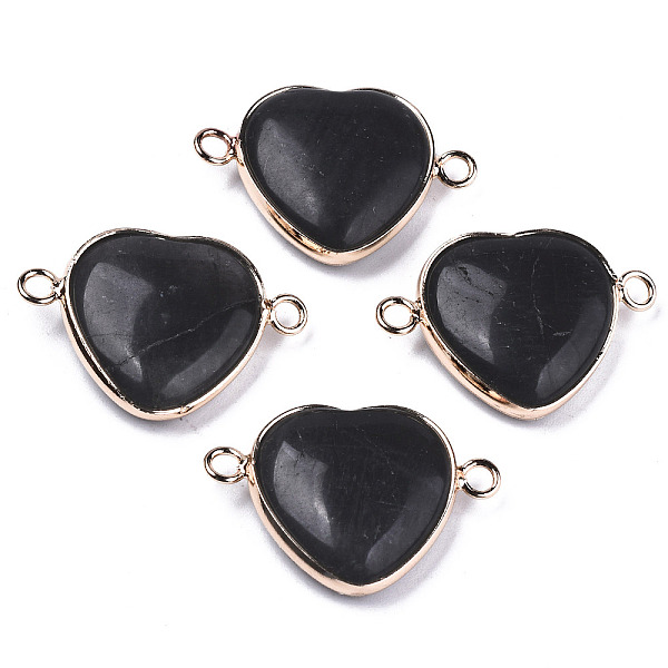 

PandaHall Natural Labradorite Links Connectors, with Light Gold Plated Brass Edge and Iron Loop, Heart, 19~20x27~28x6mm, Hole: 2mm...