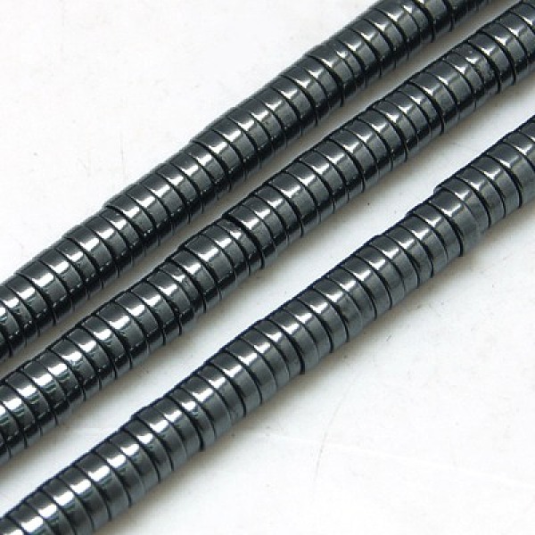 

PandaHall Non-magnetic Synthetic Hematite Beads Strands, Heishi Beads, Disc/Flat Round, Black Plated, 4x1mm, Hole: 1mm, 15.7 inch...