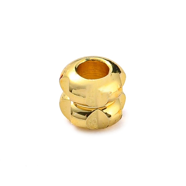 

PandaHall Rack Plating Brass Beads, Lead Free & Cadmium Free, Long-Lasting Plated, Grooved Column, Golden, 4x3.5mm, Hole: 1.8mm Brass Column
