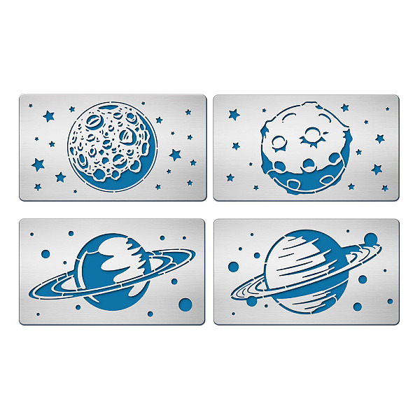 

PandaHall BENECREAT 4Pcs 4 Styles Steel Cutting Dies Stencils, for DIY Scrapbooking/Photo Album, Decorative Embossing DIY Paper Card, Planet...