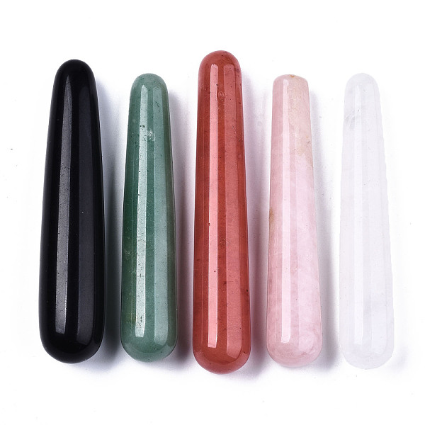 Natural & Synthetic Gemstone Massage Sticks