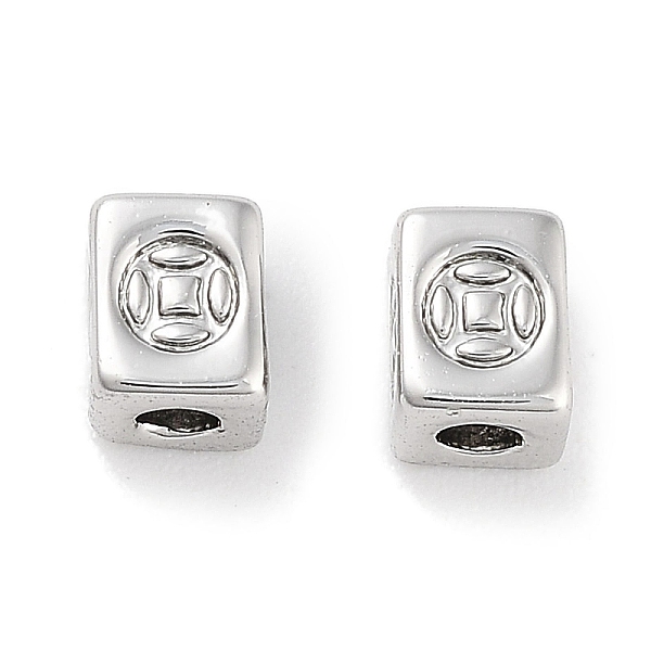

PandaHall Brass Beads, Cube, Platinum, 3.5x3x3mm, Hole: 1.4mm Brass Cube