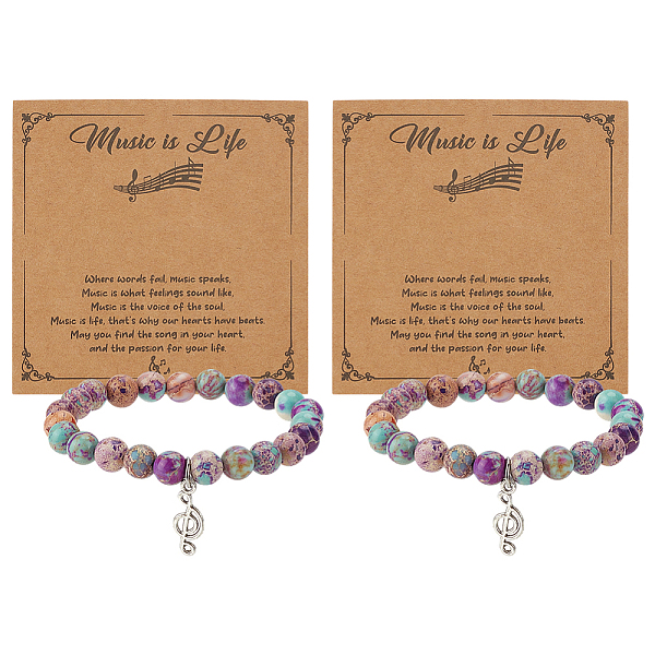 4 bracelet en perles de jaspe impérial naturel