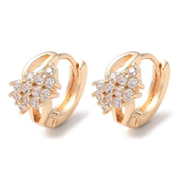 

PandaHall Rack Plating Brass Micro Pave Cubic Zirconia Hoop Earrings, Light Gold, 12.5x8.5mm Cubic Zirconia Clear