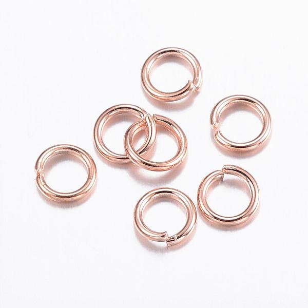 

PandaHall 304 Stainless Steel Jump Rings, Open Jump Rings, Rose Gold, 21 Gauge, 4.5x0.7mm, Inner Diameter: 3.1mm 304 Stainless Steel