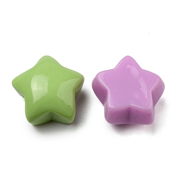 

PandaHall Cute Opaque Resin Cabochons, Star, Mixed Color, 17x17x9mm Resin Star Multicolor