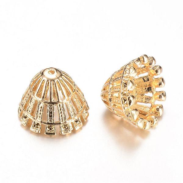 

PandaHall Alloy Bead Caps, Cadmium Free & Lead Free, Chandelier Component Links, Golden, 13x18mm, Hole: 1mm Alloy