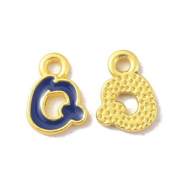 

PandaHall Alloy Enamel Pendants, Matte Gold Color, Letter Charm, Nickel Free, Letter Q, 10.5x8x1.5mm, Hole: 1.6mm Alloy+Enamel Letter Q