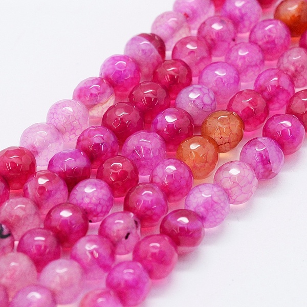 

PandaHall Faceted Natural Agate Beads Strands, Dyed & Heated, Round, Deep Pink, 6mm, Hole: 0.5mm, about 63pcs/strand, 14.4 inch(36.5cm)...