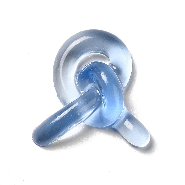 

PandaHall Transparent Resin Cabochons, Bowknot, Dodger Blue, 26x25~25.5x8mm Resin Bowknot