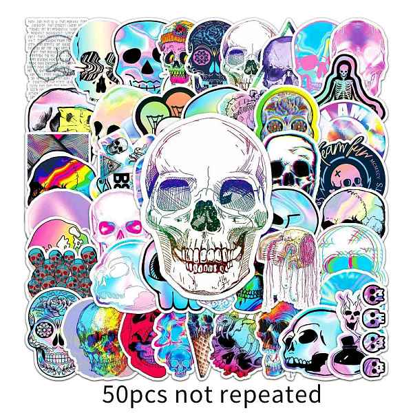 Skull PVC Plastic Sticker Labels