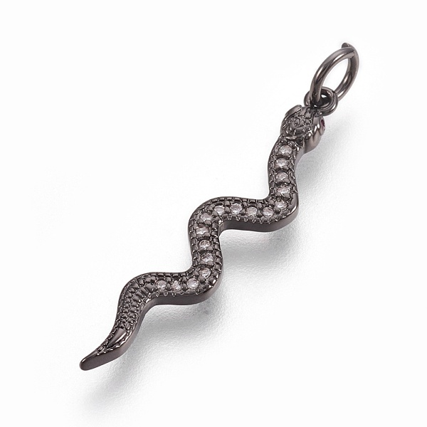 Brass Micro Pave Cubic Zirconia Pendants