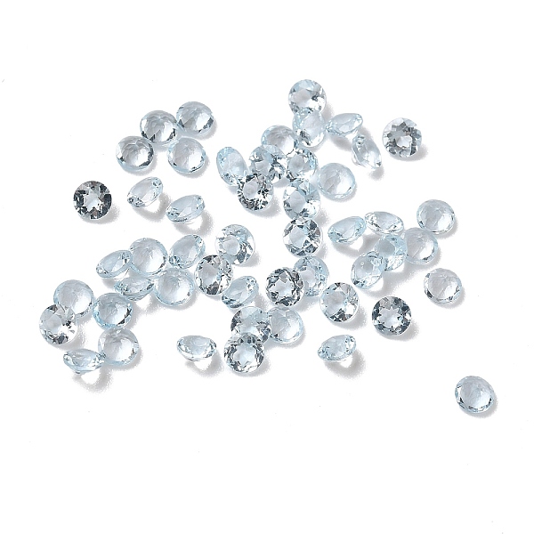 Gefärbte facettierte natürliche blaue Achat-Cabochons, wies zurück, Raute , 3x1.8 mm