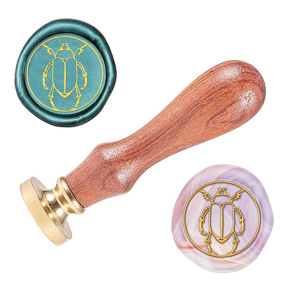 

PandaHall Wax Seal Stamp Set, Sealing Wax Stamp Solid Brass Head, Wood Handle Retro Brass Stamp Kit Removable, for Envelopes Invitations...