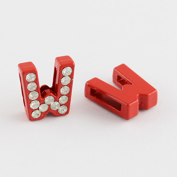

PandaHall Mixed Color Zinc Alloy Grade A Rhinestone Letter Slide Charms, Letter.W, 12.5x12x4.5mm, Hole: 8x1.5mm Alloy+Rhinestone Letter W..., Clear