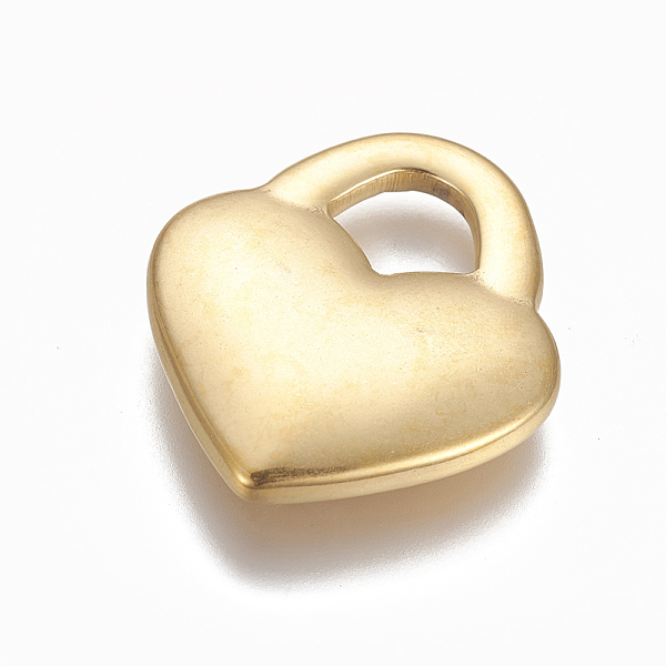 

PandaHall 304 Stainless Steel Stamping Blank Tag Pendants, Heart Lock, Golden, 29x25.5x4.4mm, Hole: 7.9x8.6mm 304 Stainless Steel Heart