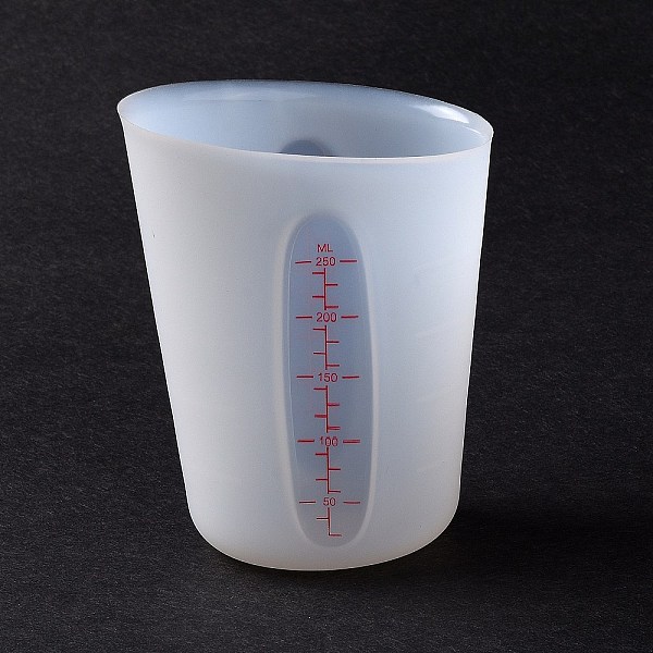 

PandaHall Silicone Measuring Cups, with Scale, Baking Tools, White, 65x90x117mm, Inner Diameter: 88x64mm, Capacity: 250ml(8.45fl. oz)...