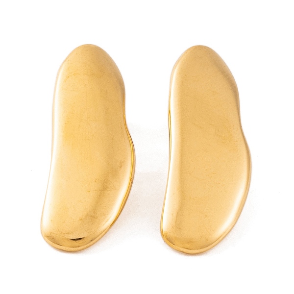 

PandaHall Ion Plating(IP) 304 Stainless Steel Stud Earrings for Women, Golden, 30x11mm 304 Stainless Steel