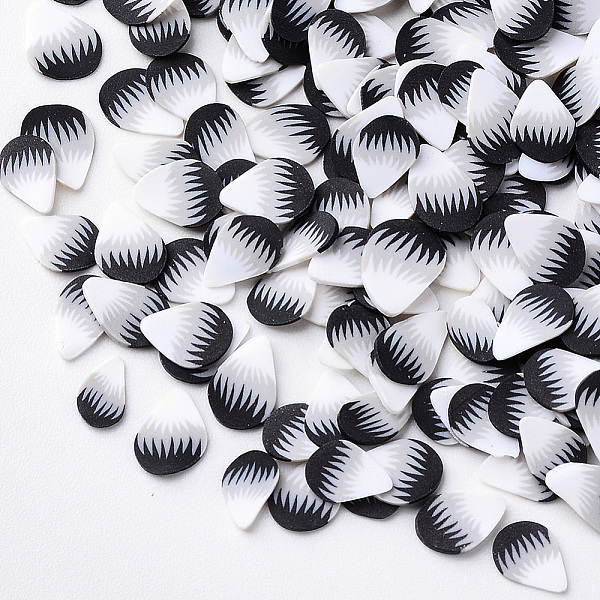 

PandaHall Handmade Polymer Clay Nail Art Decoration Accessories, Petal, Black, 5~7.5x4~6x0.3~1mm, about 3800pcs/38g Polymer Clay Flower...