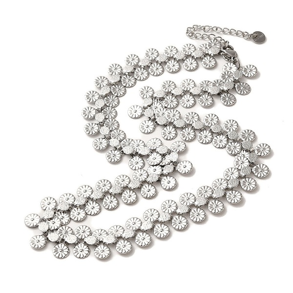 

PandaHall Handmade 304 Stainless Steel Necklaces, Flat Round Chains Necklaces, Stainless Steel Color, 16.38 inch(41.6cm) 304 Stainless Steel...