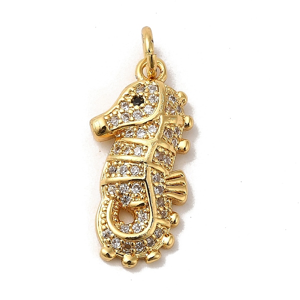 

PandaHall Sea Horse Rack Plating Brass Micro Pave Clear Cubic Zirconia Pendants, with Jump Ring, Long-Lasting Plated, Lead Free & Cadmium...