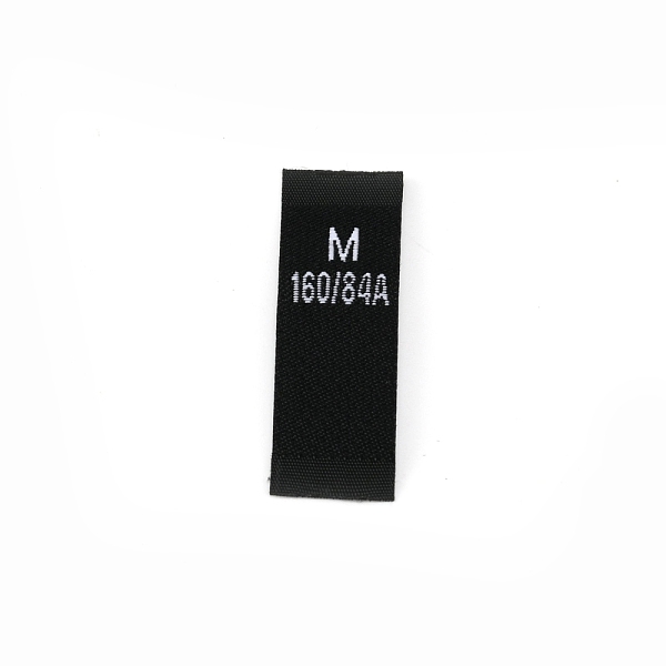 

PandaHall Polyester Clothing Size Labels, Woven Crafting Craft Labels(M), for Clothing Sewing, Black, 38x15x0.4mm, 500pcs/bag Polyester...