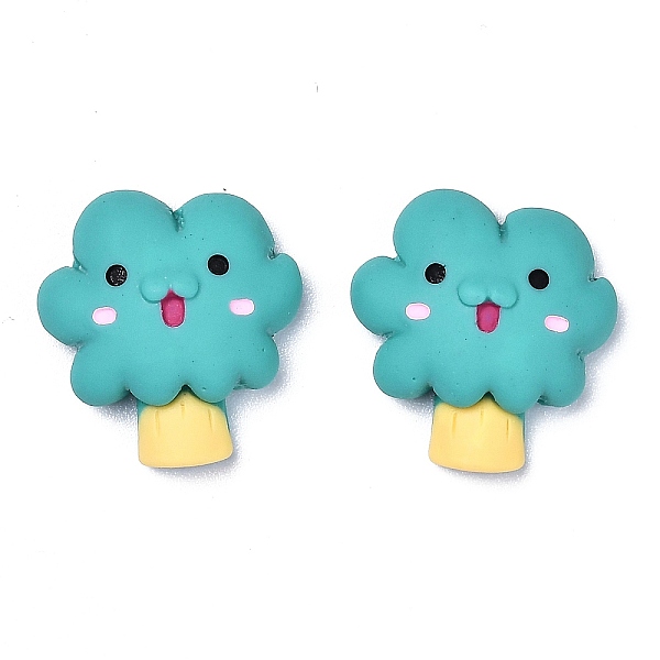 

PandaHall Opaque Resin Cabochons, Tree, Light Sea Green, 21x20x8mm Resin Tree