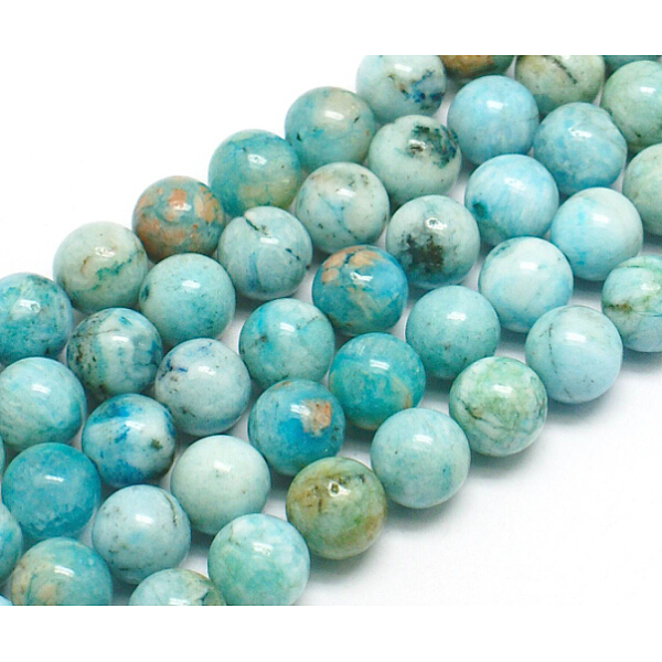 

PandaHall Natural Gemstone Hemimorphite Round Beads Strands, Dyed, Cyan, 8mm, Hole: 1.2mm, about 50pcs/strand, 15.74 inch Hemimorphite Round...