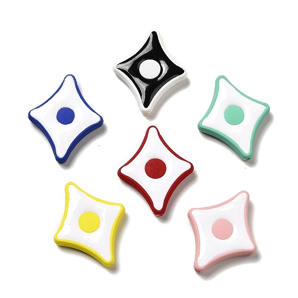 

PandaHall Opaque Acrylic Beads, with Enamel, Star, Mixed Color, 27.5x22.5x5mm, Hole: 1.6mm Acrylic Star Multicolor