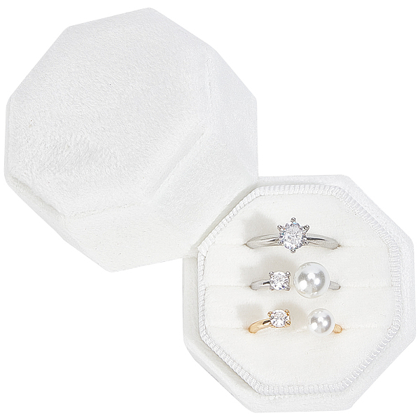 Couverture en velours boîte à bagues couple en plastique