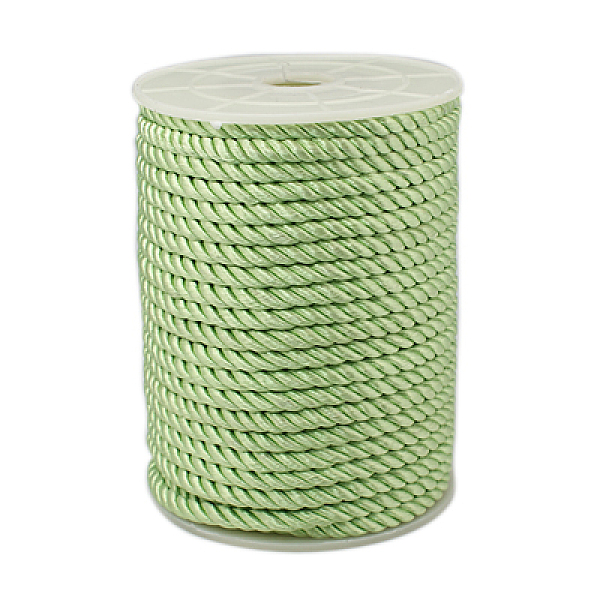 pandahall twisted nylon thread, dark sea green, 5mm, about 18~19yards/roll(16.4m~17.3m/roll) nylon green