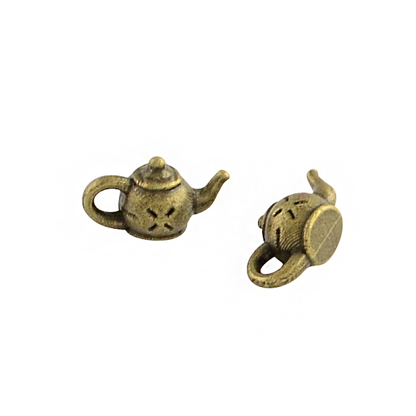 

PandaHall Tibetan Style Alloy Teapot Charms, Cadmium Free & Nickel Free & Lead Free, Antique Bronze, 6x10x5mm, Hole: 2mm, about...
