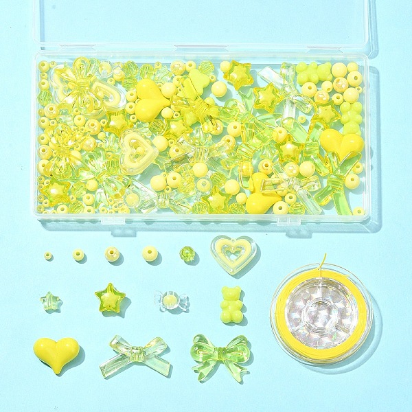 DIY アクリルハート＆蝶結びブレスレット作成キット