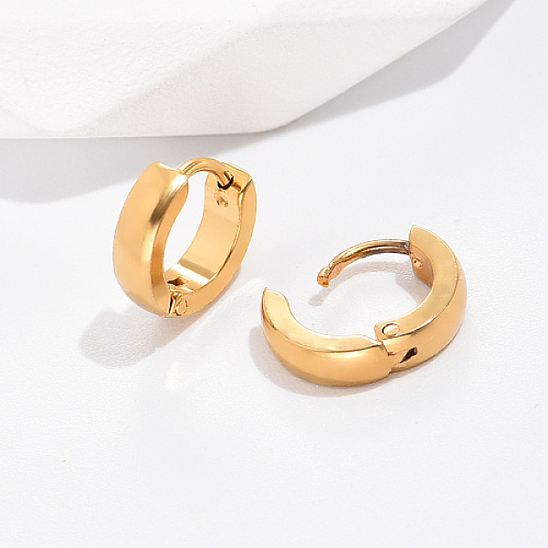 

PandaHall 304 Stainless Steel Hoop Earrings, Golden, 10mm 304 Stainless Steel Ring