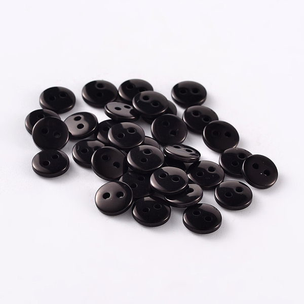2-Hole Flat Round Resin Sewing Buttons For Costume Design